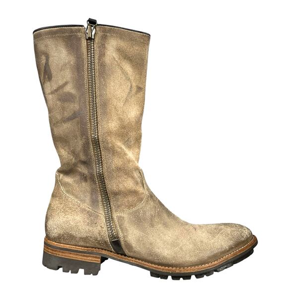 N.D.C. Women’s Handmade Brown Distressed Mid Calf Boot Size 41.5 US 10.5/11 - Picture 1 of 14